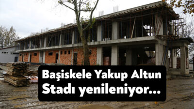 Büyükşehir, Başiskele Yakup Altun Stadında yenileme çalışmalarını sürdürüyor.