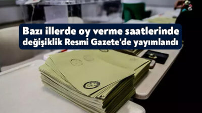 Resmi Gazete'de yayımlanan Yüksek Seçim Kurulu (YSK) Kararı'na göre; güneşin