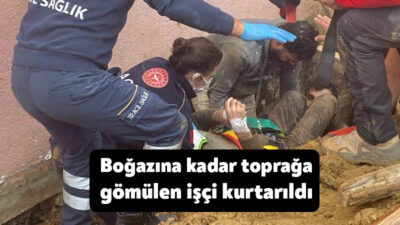 Kocaeli’nin Darıca ilçesinde bir sitede kazı çalışması esnasında toprak kayması