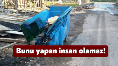 Kartepe'de çevrenin temiz tutulması ve halk sağlığı amacıyla sokaklara yerleştirilen