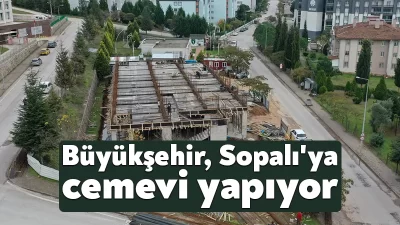 Kocaeli Büyükşehir’in Derince Sopalı Mahallesinde inşasına başladığı Cemevi, hızla inşa