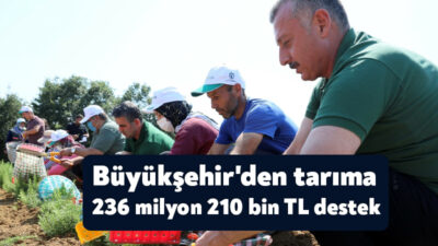 Büyükşehir, 2023’te 236 milyon 210 bin TL değerinde tarımsal desteklerle