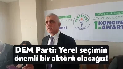 DEM Parti Çayırova İlçe Örgütü Kongresi'nde konuşan Kocaeli Milletvekili Ömer