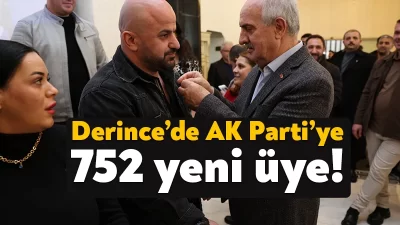 Derinceli vatandaşlardan oluşan 752 kişilik bir grup düzenlenen törenle AK