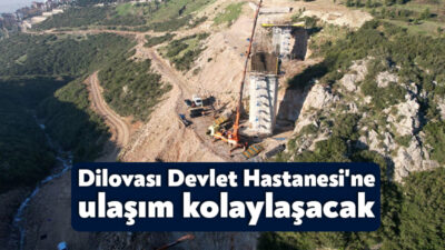 Büyükşehir, Dilovası Devlet Hastanesi’ne ulaşımı kolaylaştıracak bağlantı yolunda köprü ayaklarının