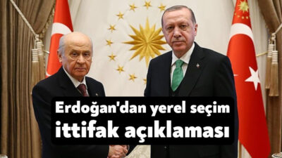 Erdoğan, yerel seçimlerde Ak Parti-MHP'nin uygulayacağı stratejiyle ilgili açıklama yaptı.