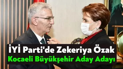 2019 Yerel Seçimlerinden sonra Kocaeli Büyükşehir Belediyesi'nden ayrılan Zekeriya Özak,