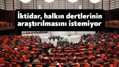 Muhalefet partilerinin, TBMM’de gündeme getirdiği ülke sorunlarının araştırılmasına ilişkin önerge