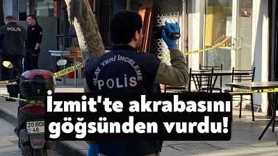 Kocaeli’nin İzmit ilçesinde husumeti bulunan akrabasının iş yerine giden kişi,