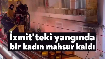  Kocaeli'nin İzmit ilçesinde 5 katlı binanın zemin katında çıkan yangın