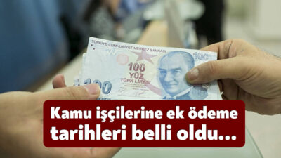 Kamu işçilerine 2024'te yapılacak ek ödeme tarihleri Resmi Gazete'de yayımlandı.