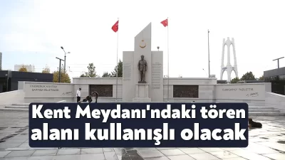 Kocaeli’nin yeni tören alanı olan İzmit Kent Meydanında Büyükşehir tarafından