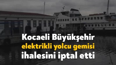 Kocaeli Büyükşehir Belediyesi İzmit Marina İskelesi’nden hizmet vermesi planlanan elektrikli