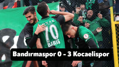 Trendyol 1. Lig’de şampiyonluk mücadelesi veren Kocaelispor deplasmanda en yakın