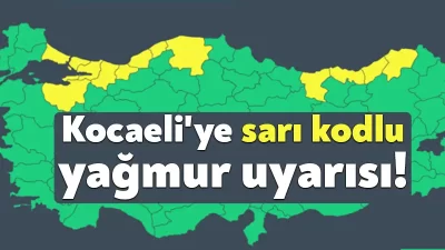 Meteoroloji Müdürlüğü verilerine göre Kocaeli dahil 13 il için sarı