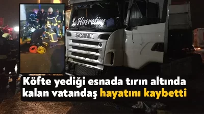 Kocaeli'nin Derince ilçesinde köfte ekmek yediği esnada kontrolden çıkan tırın