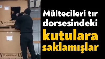 Kocaeli’nin Dilovası ilçesinde tırın dorsesindeki kutunun içinden 2 mülteci çıktı.