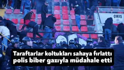 Kocaeli’de Bölgesel Amatör Lig maçında ortalık karıştı. Taraftarlar kırdıkları koltukları