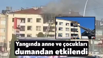 Kocaeli'nin Gebze ilçesinde 4 katlı dairenin 4. katında çıkan yangında