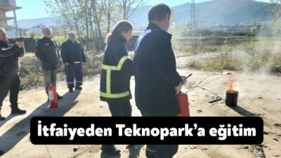 Büyükşehir İtfaiyesi, eğitim ve bilgilendirme faaliyetlerine Başiskele’de bulunan KOÜ Teknopark