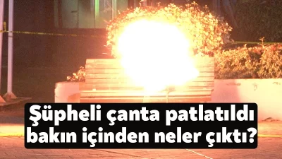 Kocaeli'nin İzmit ilçesinde otobüs durağına yakın bir bankın üzerinde unutulan