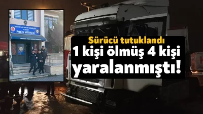 Kocaeli'nin Derince ilçesinde köfte ekmek yiyen müşterilerin arasına tırla dalıp