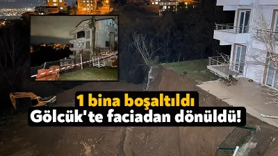 Kocaeli’nin Gölcük ilçesinde inşaat temeli için kazı yapılan alanda meydana