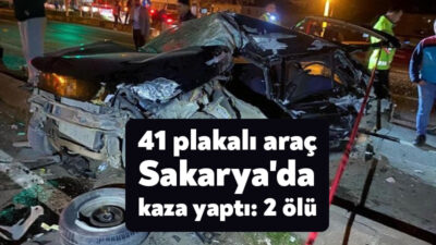 Sakarya’nın Hendek ilçesi D-100 karayolunda kamyonla çarpışan 41 K 7781