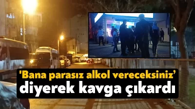 Kocaeli’nin Gebze ilçesinde tekel bayiine giden alkollü şahıs, "Bana parasız