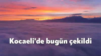 Kocaeli’de sabahın ilk saatlerinde etkili olan yoğun sis dron ile