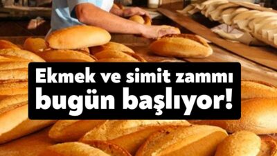 Kocaeli'de ekmek ve simit bugün itibariyle zamlı fiyatla satılacak. 1