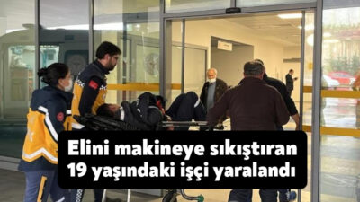 Kocaeli'nin İzmit ilçesinde eli çalıştığı makineye sıkışan 19 yaşındaki işçi