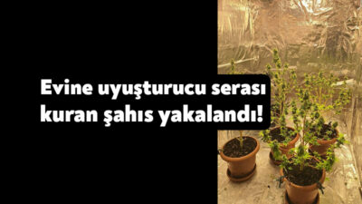 Kocaeli Valiliği Derince'de bir evine uyuşturucu serası kuran bir şahsın