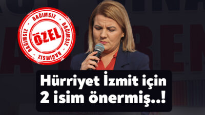 İzmit Belediye Başkanı Fatma Kaplan Hürriyet, olası büyükşehir adaylığında İzmit