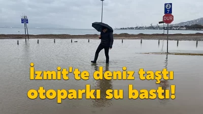 İzmit Körfez’inde etkili olan kuvvetli rüzgar sebebiyle, sahil şeridinde bulunan