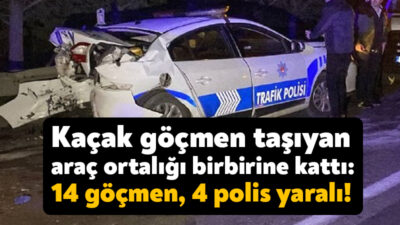  Otoyolu Kocaeli geçişinde düzensiz göçmen taşıyan araç, polisin "dur" ihtarına