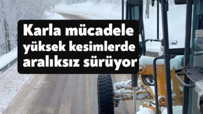 Kocaeli Büyükşehir Belediyesi Fen İşleri Daire Başkanlığı karla mücadele ekipleri,