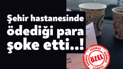 Kocaeli Şehir Hastanesi çocuk acil servisinde kantine giden bir vatandaş,