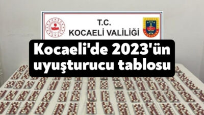Kocaeli'de polis ve jandarma ekiplerinin 2023 yılında yürüttüğü uyuşturucu ile