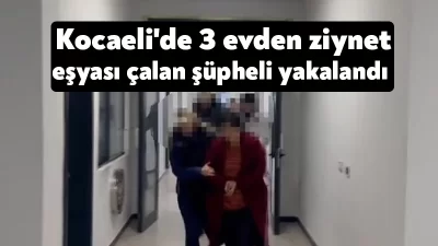 Kocaeli'de 3 evden cep telefonu, laptop, saat, kredi kartları ve
