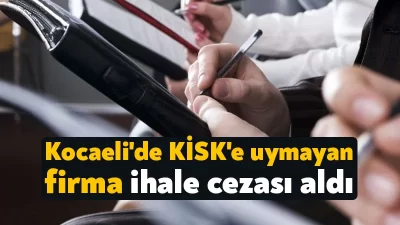 Gençlik ve Spor Bakanlığı'nın ihalelere katılmaktan men kararları kapsamında Kocaeli'de