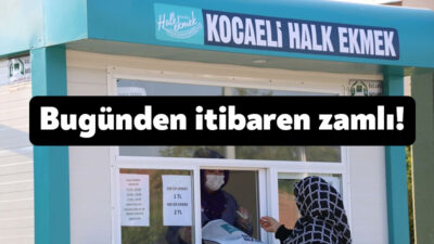 Kocaeli’de halk ekmek büfelerinde satılan ekmeğe de zam geldi. 5