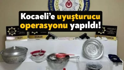 Kocaeli’de polis ekiplerince 3 ilçede gerçekleştirilen uyuşturucu operasyonunda yakalanan 10