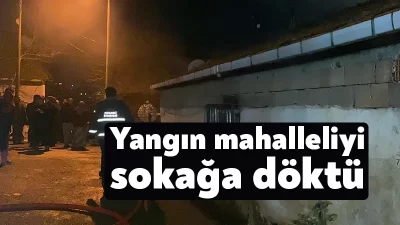 Kocaeli'nin Gebze ilçesinde gecekondunun kömürlüğünde çıkan yangın mahalleliyi sokağa döktü.
