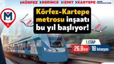 Kocaeli Kuzey Metro Hattının 95 milyar Türk Lirası yatırım hacmine