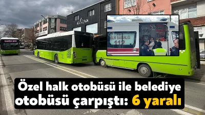 Kocaeli’nin Derince ilçesinde özel halk otobüsü yolcu almak için durağa