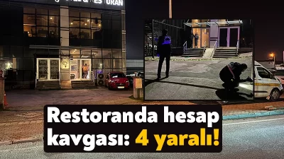 Kocaeli'nin Kartepe ilçesinde bir restoranda hesap anlaşmazlığı sebebiyle çıkan kavgada