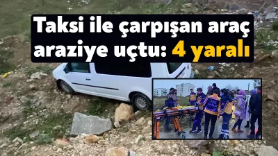 Kocaeli'nin İzmit ilçesinde ticari taksi ile çarpışan hafif ticari araç