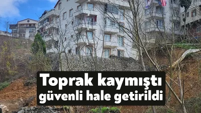 Gölcük Yeni Mahalle'de temel hafriyat kazısı sırasında toprak kayması meydana