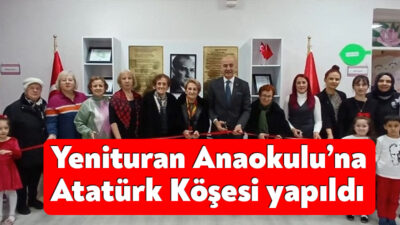 İzmit Yenituran Anaokulu’nun ihtiyacı olan Atatürk Köşesi, İzmit’in sevilen ismi